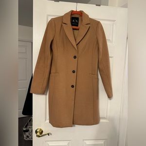 Armani Exchange Camel Wool Coat size Small